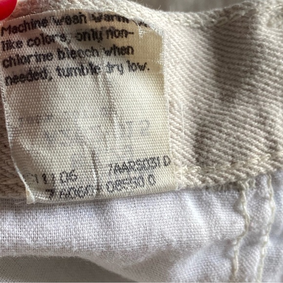 Vintage Wrangler - Cream Tapered Mom Jean Denim Jeans - size 8